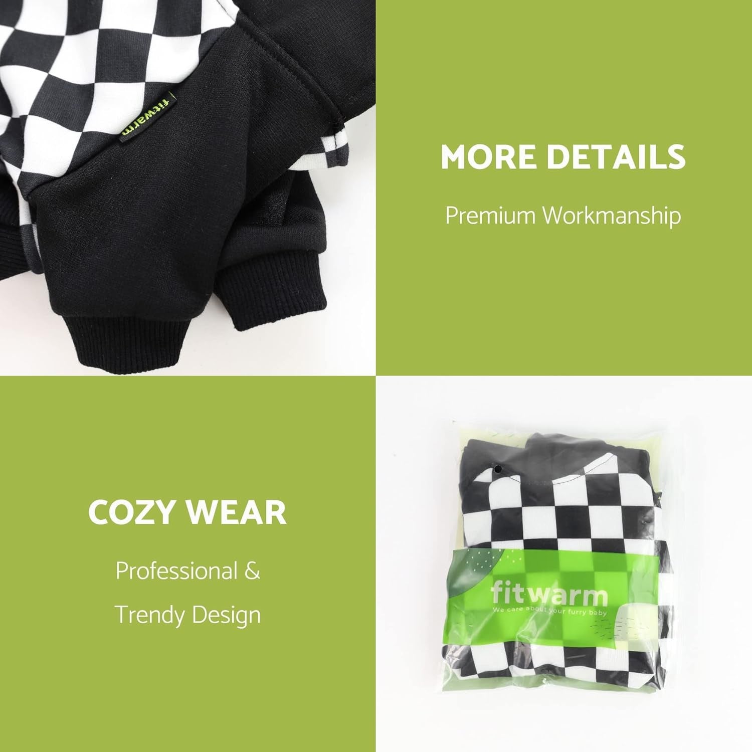 Sassy Snuggle Suit: The Pup-tastic Plaid Hoodie of Pawsome Style for Your Furry Fashionista!