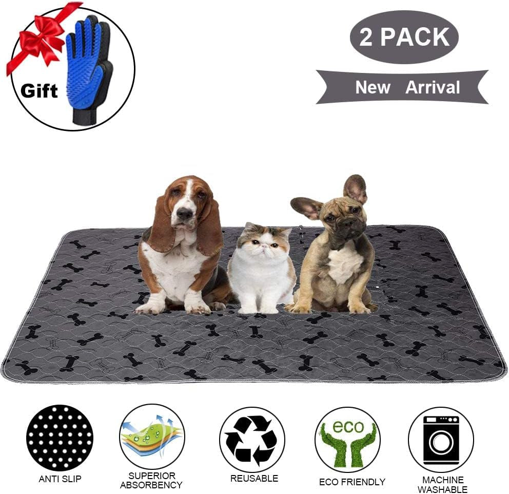Puppy Potty Palooza: Super Absorbent Pee Pads with Complimentary Fur Tickle Gloves for Your Furry Friend's Messy Moments!