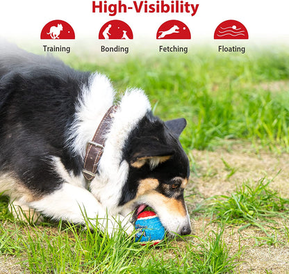 Tennis Balls for Dogs, Squeaky Dog Tennis Balls for Exercise, High Bouncy Pet Ball Bright Colors 2.5 Inches, Interactive Funny Dog Toys for All Breeds of Dogs Indoor & Outdoor Dog Games, 3 Pack