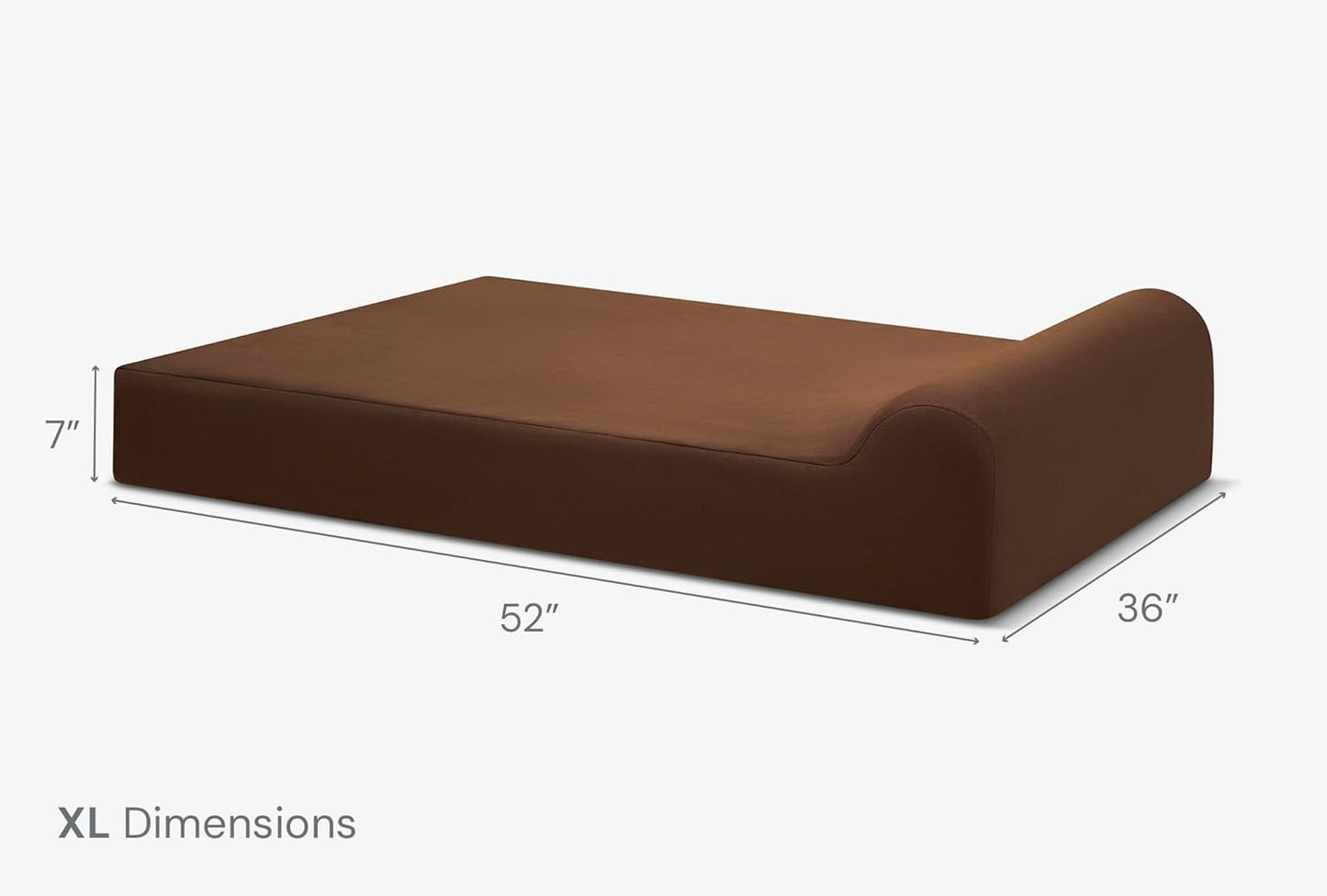 The Snuggle Palace: XL Doggie Cloud of Comfort - 7" Fluffy Pillow for Pampered Pooches (75-120 lbs) - Memory Foam for Arthritic Canines - Approved by Dogtor Woof - Washable Snuggle Shell - Made in the USA - 52"X36"X7" - Chocolatey Goodness!
