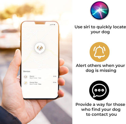 Airtag Dog Collar - Durable Holder for Apple Airtag Technology | Keep Your Pets Safe with Real-Time Tracking - Perfect for Dogs and Cats