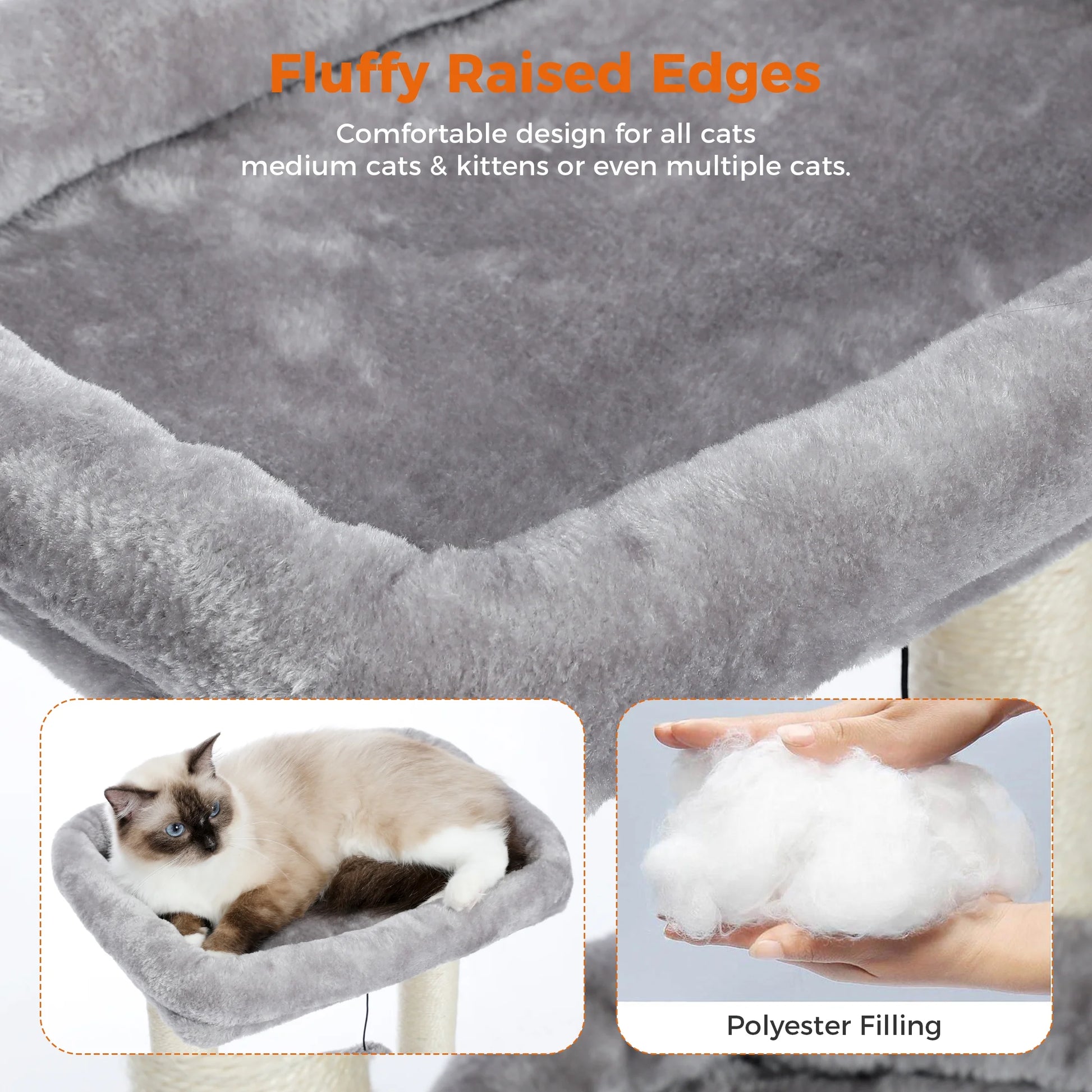 Cat-astrophic Condo: The 27-inch Feline High-Rise for Acrobatic Kittens and Average-Sized Furballs, Now in Purr-fectly Gray!