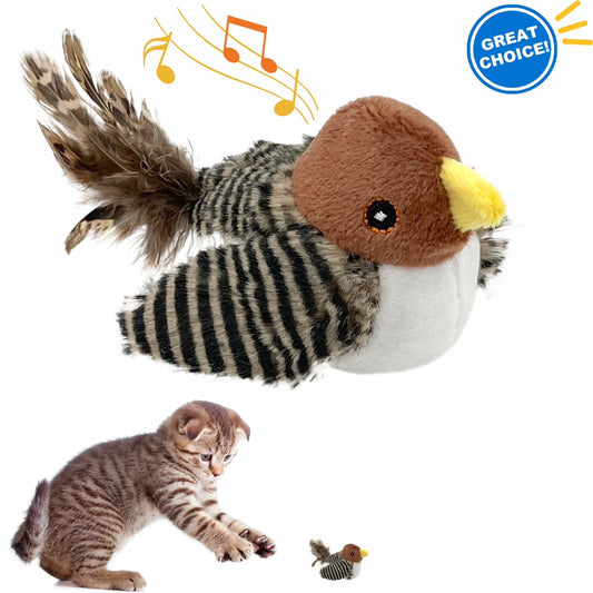The Purrfect Feathered Frenzy: Cat's Ultimate Solo Squeaky Bird Chase to Combat Kitty Boredom!