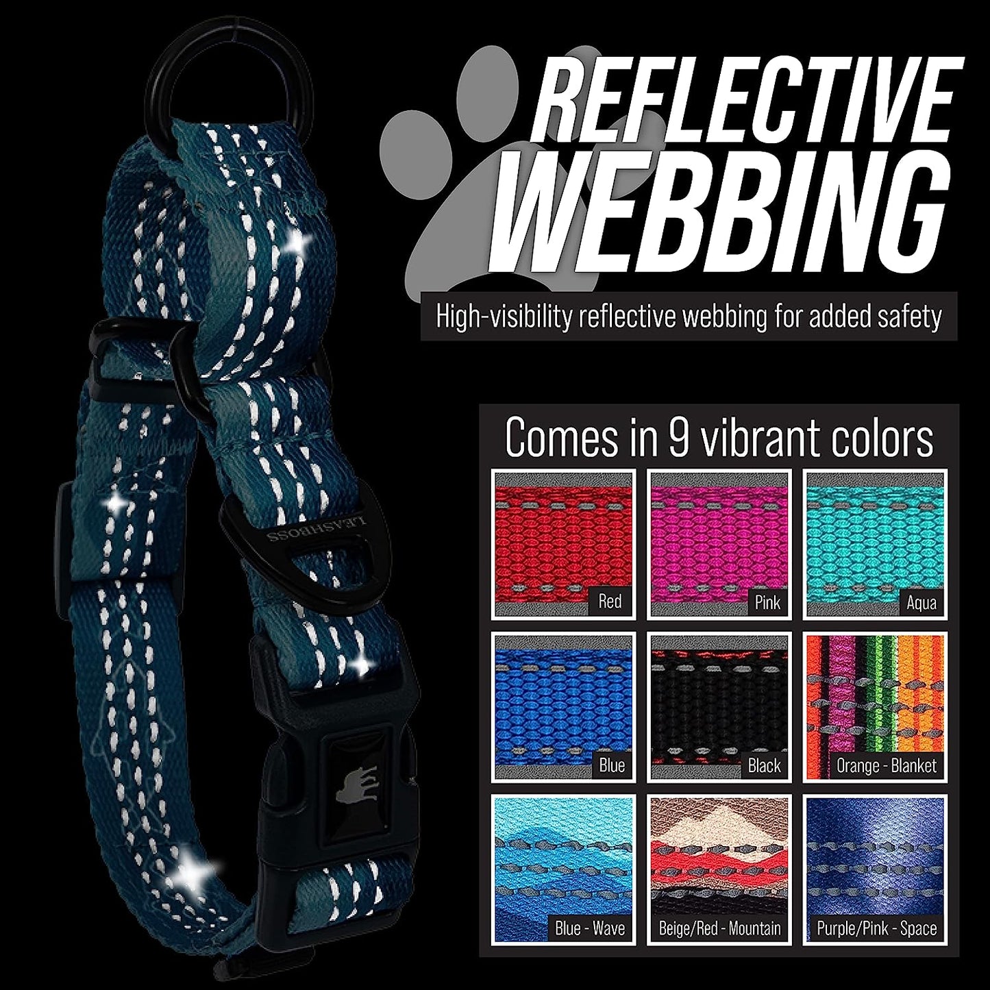 Martingale Collar for Pooches: The Glow-in-the-Dark Magic Leash Buddy for Dogs of All Sizes - No More Tug-of-War, Just Snazzy Walks!