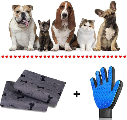 Puppy Potty Palooza: Super Absorbent Pee Pads with Complimentary Fur Tickle Gloves for Your Furry Friend's Messy Moments!