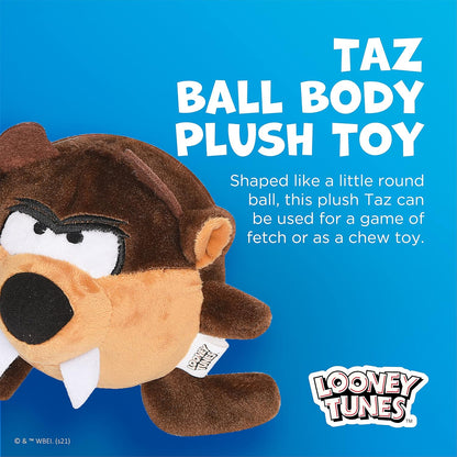 for Pets Brown Tasmanian Devil Taz Ball Body Plush Dog Toy for All Dogs | Squeak Toy for Dogs | Cartoon Character Soft Plush Stuffed Dog Toy 3.9 Inch