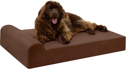 The Snuggle Palace: XL Doggie Cloud of Comfort - 7" Fluffy Pillow for Pampered Pooches (75-120 lbs) - Memory Foam for Arthritic Canines - Approved by Dogtor Woof - Washable Snuggle Shell - Made in the USA - 52"X36"X7" - Chocolatey Goodness!